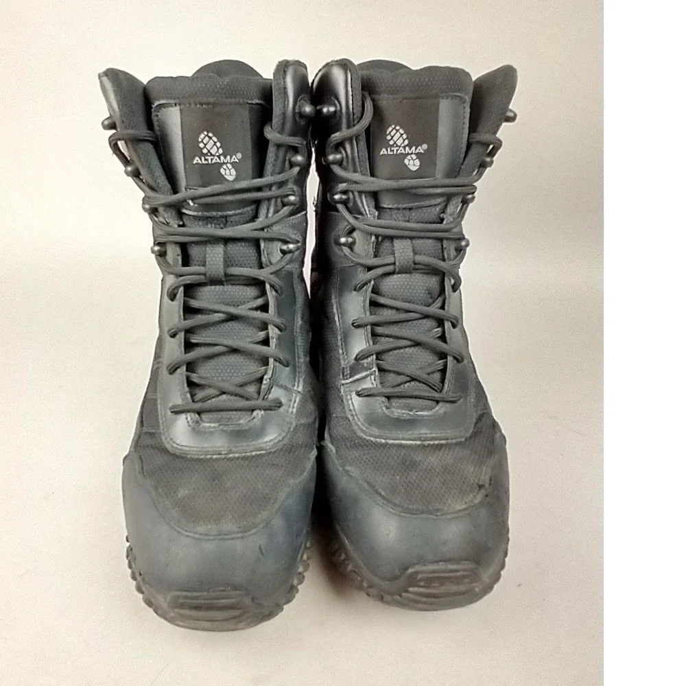 Altama Vengeance SR 8 Side Zip Tactical Boots Black Mens 9.5 305301 Duty Shoes